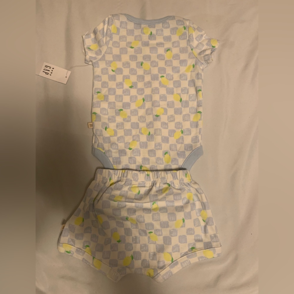GAP Kids Pajama Set - Light Blue and Yellow Checkered